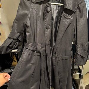 Luii Charcoal Trench Coat